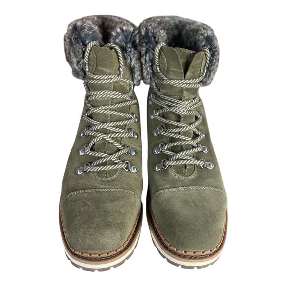 Sam Edelman Women’s Bowen Combat Green Suede Boots Size-10 - Picture 3 of 9